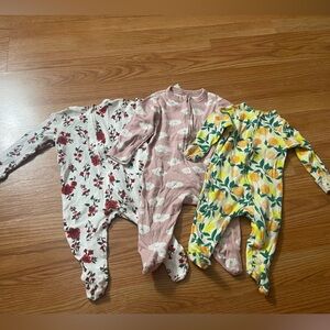 3 Old Navy footie Pajamas